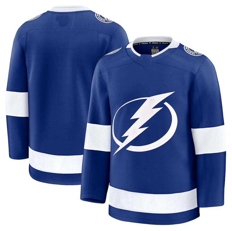 TB.Lightning Fanatics Home Premium Jersey - Blue Stitched American Hockey Jerseys