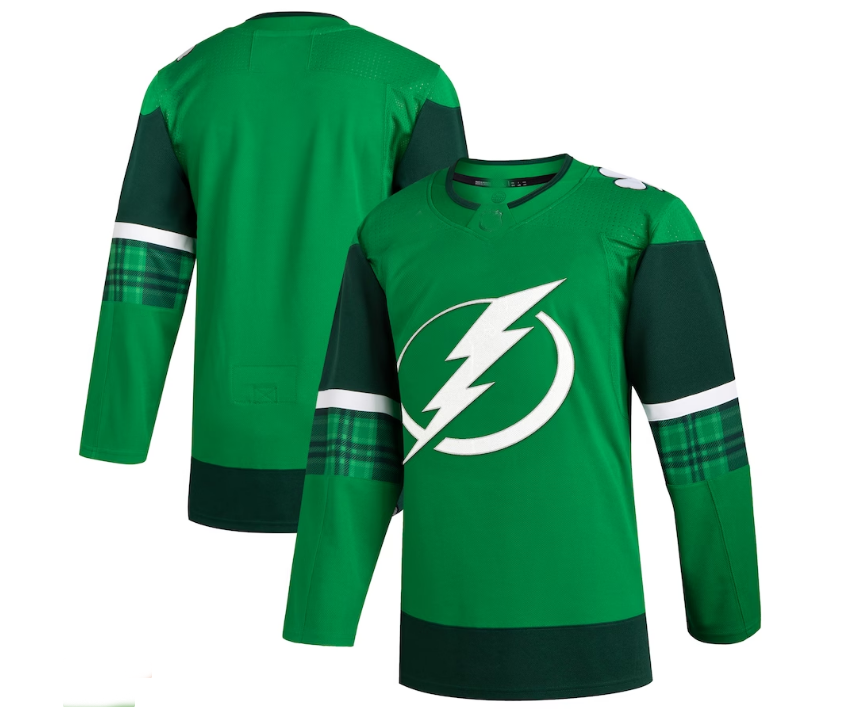 TB.Lightning 2023 St. Patrick's Day Primegreen Authentic Jersey - Kelly Green Stitched American Hockey Jerseys
