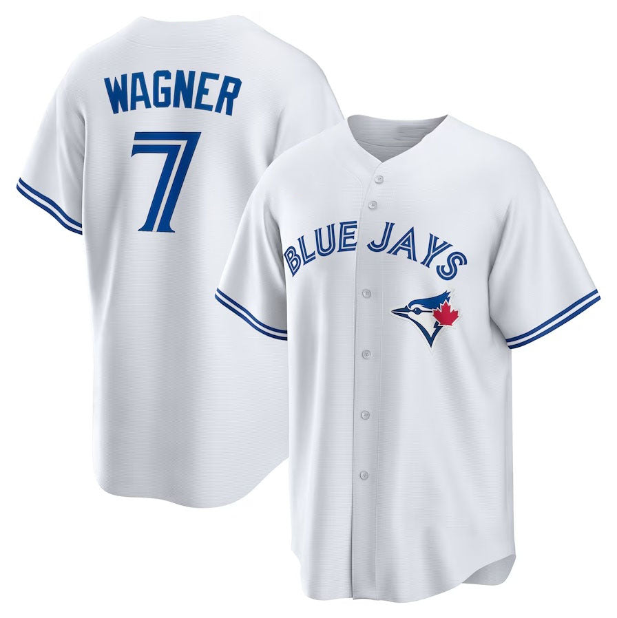 Toronto Blue Jays #7 Will Wagner Home Replica Jersey - White Stitched Baseball Jersey
