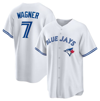 Toronto Blue Jays #7 Will Wagner Home Replica Jersey - White Stitched Baseball Jersey