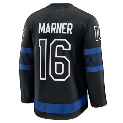 T.Maple Leafs #16 Mitch Marner Fanatics Alternate Premium Jersey - Black Stitched American Hockey Jerseys