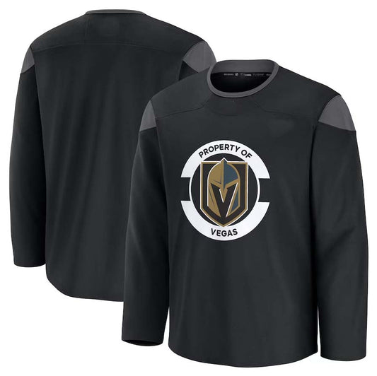 V.Golden Knights Fanatics Team Practice Jersey - Black Stitched American Hockey Jerseys