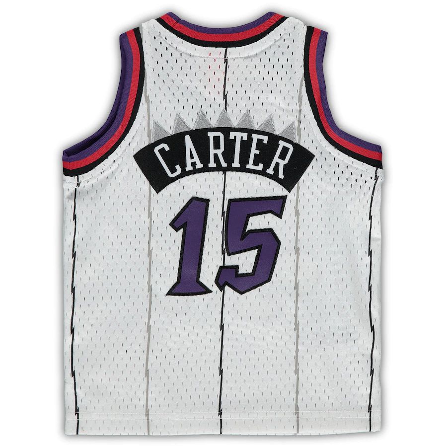 T.Raptors #15 Vince Carter Mitchell & Ness Infant 1998-99 Hardwood Classics Player Jersey White Stitched American Basketball Jersey
