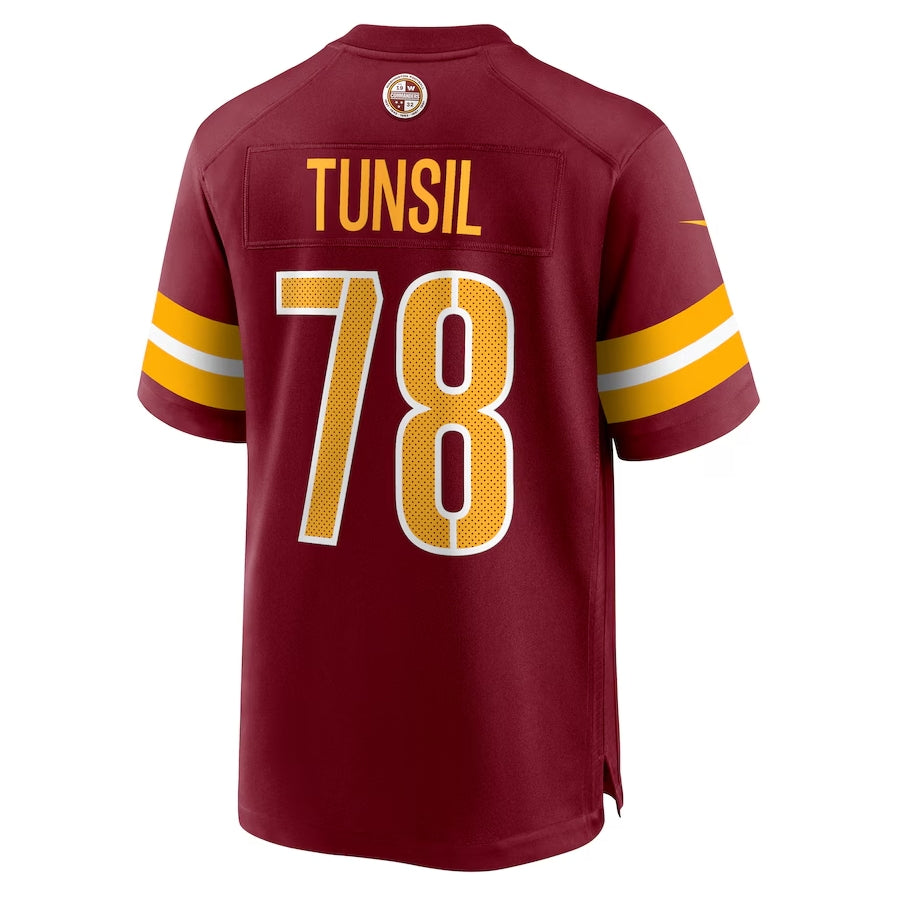 W.Commanders #78 Laremy Tunsil Burgundy Team Game Stitched American Football Jerseys