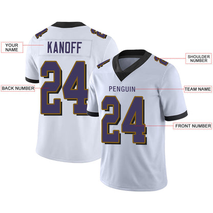 Custom B.Raven Stitched American Football Jerseys Personalize Birthday Gifts White Jersey
